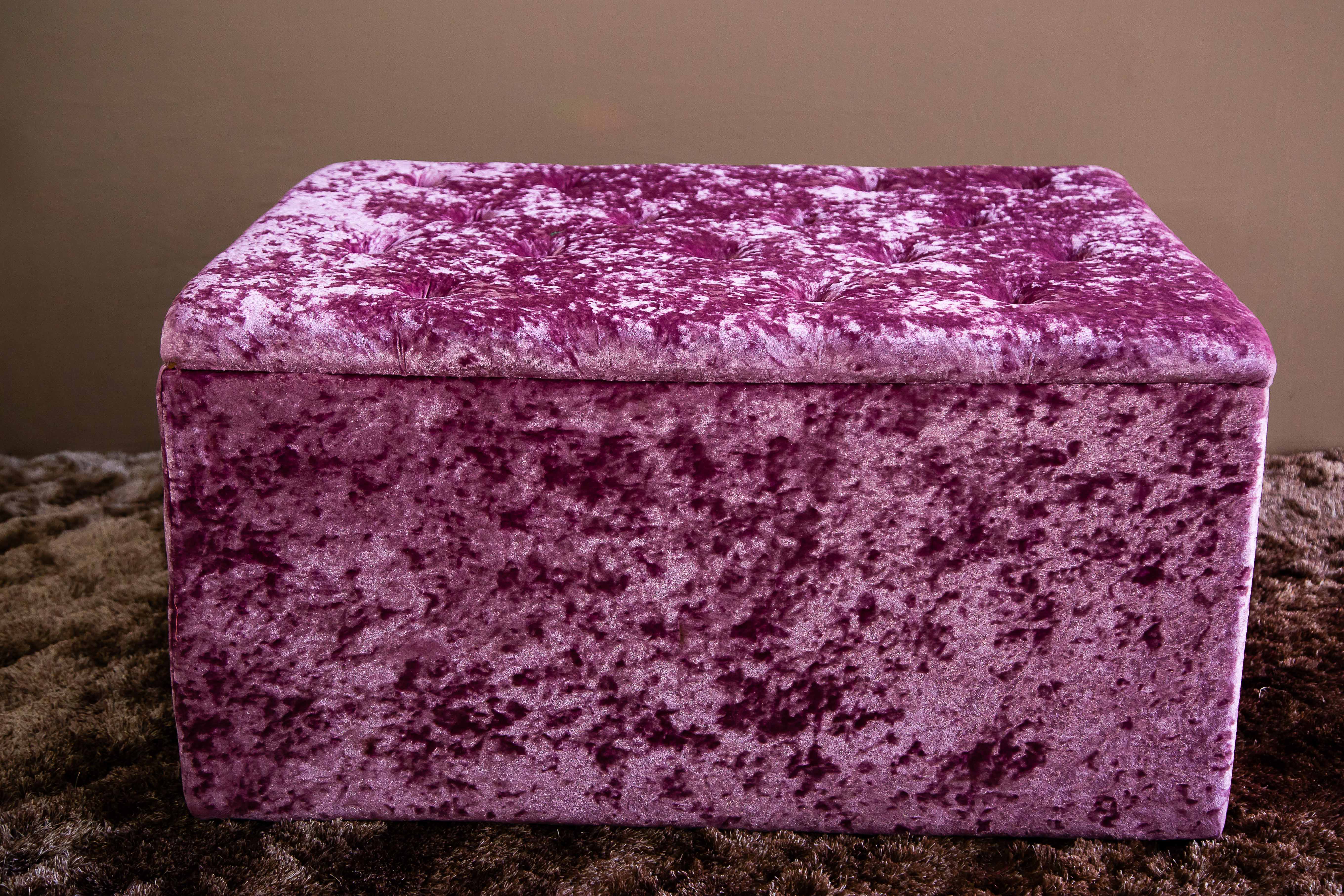 Puff Retangular Rosé 